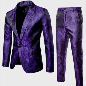 New with Tags young men’s purple suit